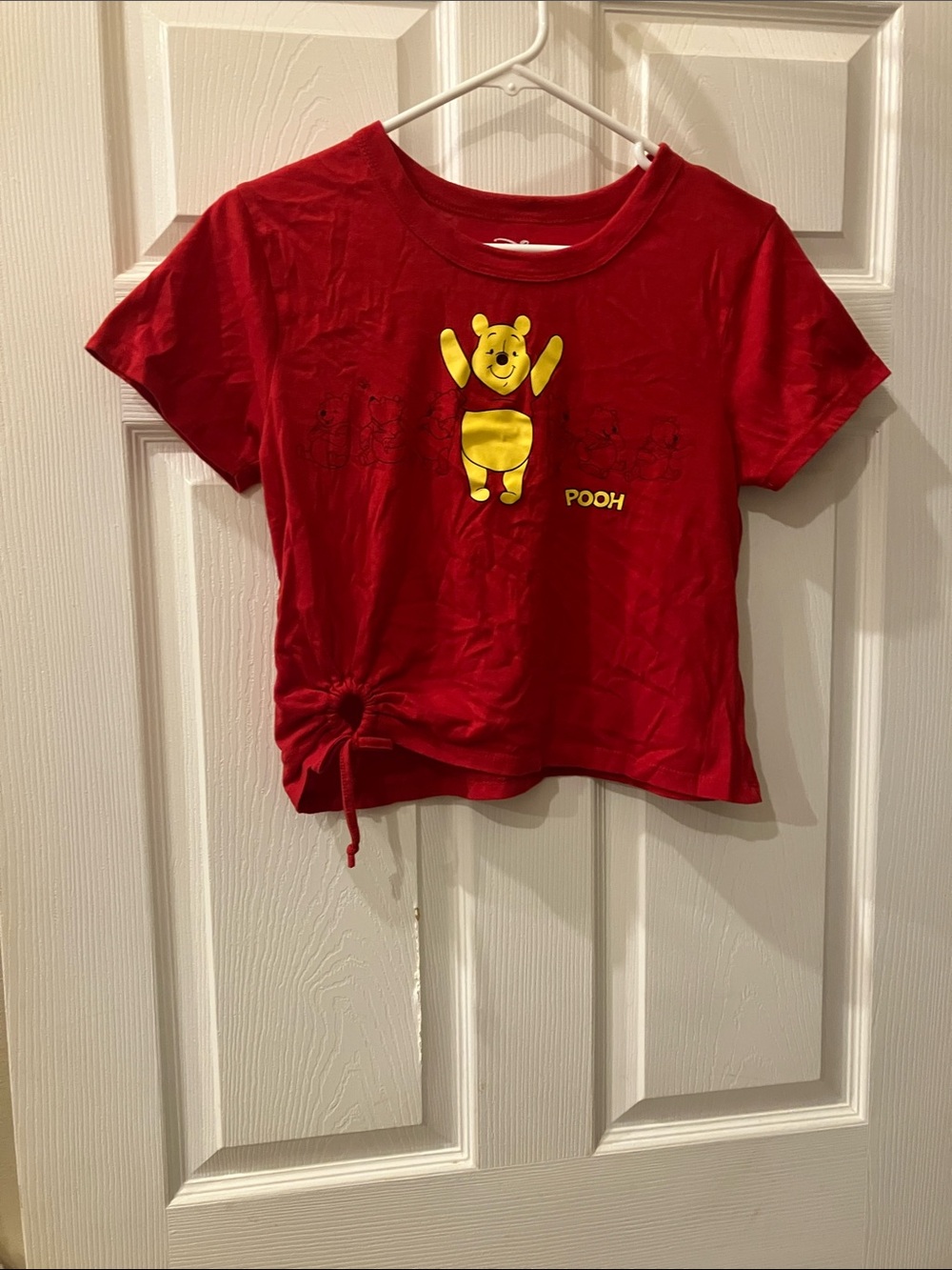 Disney Red Winnie the Pooh Girls' Side-Tie Tee